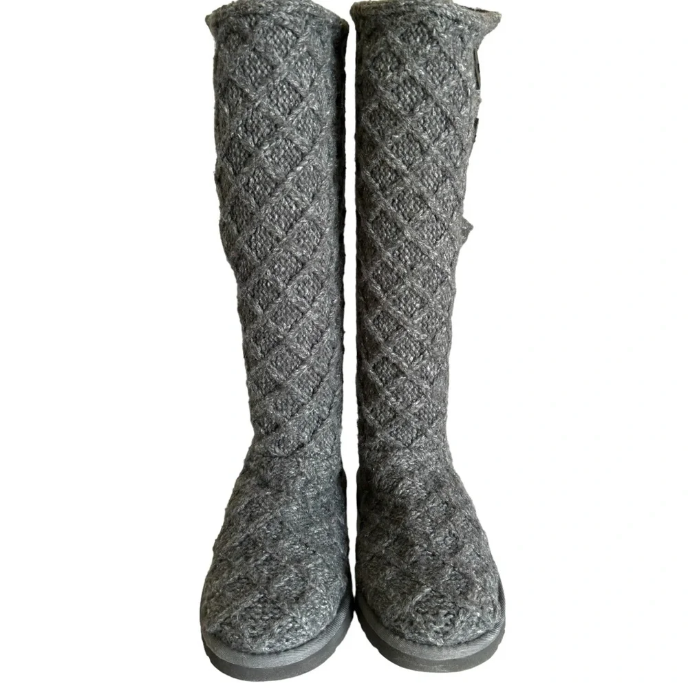 UGG Women’s Cardy Knit Boots Grey Tall Boots
